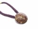 Murano Glass Necklaces - Murano Glass Necklaces curved shape - COLV1102 - 50 mm in diameter - Amethyst