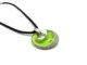 Collane in Vetro Murano - Murano glass collana con pendente rotondo COLV0162 - Verde