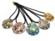 Collane in Vetro Murano - Murano collana vetro con pendente rotondo COLV0228 - Colori Assortiti
