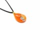 Collane in Vetro Murano - Collana Murano goccia bicolore - COLV0286 - Arancio