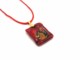Collane in Vetro Murano - Collana Murano con pendente quadrato - COLV0321 - Rosso