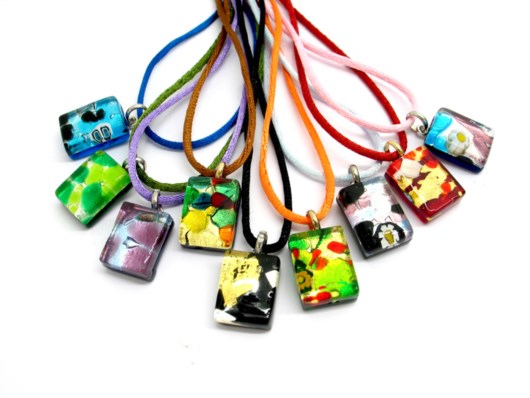 Economic Products - Murano Glass rectangle Pendants - PEMG01 - 20x15 mm