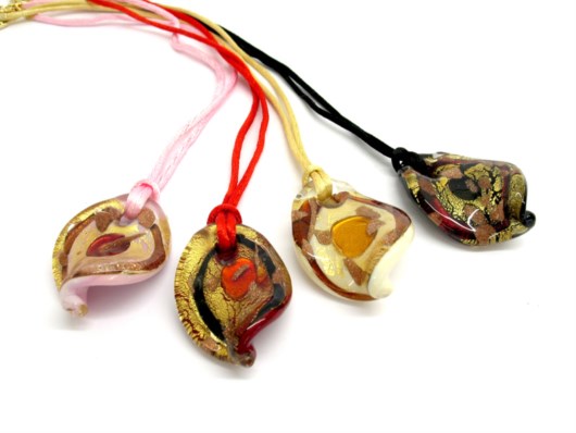 Murano Glass Pendants - Murano Glass helix Pendants - COLV0232 - 30x22 mm