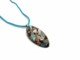 Murano Glass Pendants - Murano Pendant oval shape long - COLV0209 - 50X22 MM - Azure