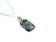 Murano Glass Pendants - Murano Glass rectangular pendant - COLVP01 - 30x20 mm - Azure