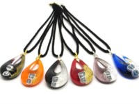 Collane in Vetro Murano1 - Collana Murano goccia bicolore - COLV0286