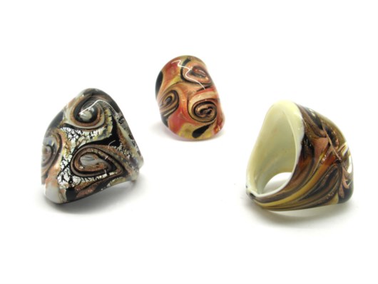 Murano Glass  Ring - Murano Glass Rings - AV0501 - fantasy design 