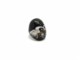 Murano Glass  Ring - Murano Glass Rings - AVLUM02 - with inserts of glass Avventurina - Black