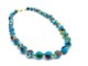 Murano Glass Necklaces - Murano Glass bead Necklace - COLPE101 - beads 12 mm in diameter - Turquoise