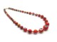 Murano Glass Necklaces - Murano glass graduated beads necklace - COLPE0302 - Red