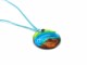 New Models - Murano Glass Necklace in curved round shape - COLV0403 - Azure