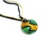 Murano Glass Necklaces - Murano Necklace fantasy colours in round shape - COLV0503  - Green