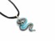 Murano Glass Necklaces - Murano necklace snake pendant - COLV0102 - 45x20 mm - Azure