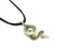Murano Glass Necklaces - Murano necklace snake pendant - COLV0102 - 45x20 mm - White