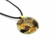 Murano Glass Necklaces - Murano Glass Necklace in curved shape - COLV0115 - 50 mm in diameter - Brown