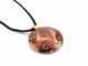 Murano Glass Necklaces - Murano Glass Necklace in curved shape - COLV0115 - 50 mm in diameter - Red