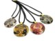 Murano Glass Necklaces - Murano Glass Necklace in curved shape - COLV0115 - 50 mm in diameter - Assorted Colours