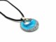Collane in Vetro Murano - Murano glass collana con pendente rotondo COLV0162 - Azzurro