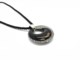 Collane in Vetro Murano - Murano glass collana con pendente rotondo COLV0162 - Nero