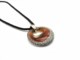 Collane in Vetro Murano - Murano glass collana con pendente rotondo COLV0162 - Marrone