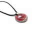 Murano Glass Necklaces - Murano Glass Necklace, with round pendant - COLV0162 - 40 mm in diameter - Red