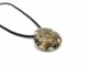 Collane in Vetro Murano - Murano collana vetro con pendente rotondo COLV0228 - Bianco