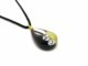 Murano Glass Necklaces - Murano glass bicolored oval Necklaces - COLV0286 - Black