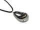 Murano Glass Necklaces - Murano Glass oval Necklaces - COLV0287 - 60x30 mm - Black