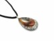 Murano Glass Necklaces - Murano Glass oval Necklaces - COLV0287 - 60x30 mm - Brown