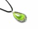 Murano Glass Necklaces - Murano Glass oval Necklaces - COLV0287 - 60x30 mm - Green
