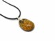 Murano Glass Necklaces - Murano Glass oval Necklace jewelry - COLV0290 - 30x20 mm - Brown