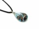 Murano Glass Necklaces - Murano oval Necklaces - COLV0294 - 50x30 mm - Azure