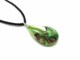 Murano Glass Necklaces - Murano oval Necklaces - COLV0294 - 50x30 mm - Green