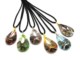Murano Glass Necklaces - Murano oval Necklaces - COLV0294 - 50x30 mm - Assorted Colours