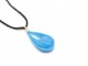 Murano Glass Necklaces - Murano oval Necklace in transparent glass - COLV0295 - 45x22 mm - Azure