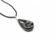 Murano Glass Necklaces - Murano oval Necklace in transparent glass - COLV0295 - 45x22 mm - Black