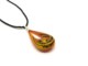 Murano Glass Necklaces - Murano oval Necklace in transparent glass - COLV0295 - 45x22 mm - Brown