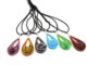 Murano Glass Necklaces - Murano oval Necklace in transparent glass - COLV0295 - 45x22 mm - Assorted Colours