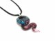 Collane in Vetro Murano - Collana Murano pendente forma serpente - COLV0297 - Azzurro