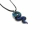 Collane in Vetro Murano - Collana Murano pendente forma serpente - COLV0297 - Blu