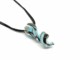 Murano Glass Necklaces - Spiral Murano Glass Necklaces - COLV0318 - 40x15 mm - Azure