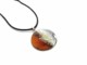 Murano Glass Necklaces - Murano Glass Necklaces in curved shape - COLV0320 - 40 mm in diameter - Amber