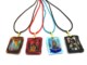 Collane in Vetro Murano - Collana Murano con pendente quadrato - COLV0321 - Colori Assortiti