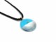 Collane in Vetro Murano - Collana Murano, pendente tondo bicolore - COLV401 - Azzurro