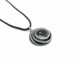 Murano Glass Necklaces - Murano Necklace in curved round shape - COLV0404  - 30 mm in diameter - Black