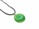 Murano Glass Necklaces - Murano Necklace in curved round shape - COLV0404  - 30 mm in diameter - Green