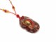 Murano Glass Necklaces - Murano glass oyster Necklaces - COLV0S01 - 50x30 mm - Red