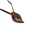 Murano Glass Necklaces - Murano glass foil necklace - PELUFPA - 55x25 mm - Brown