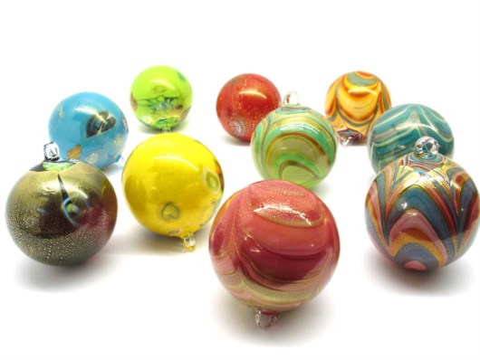 Murano Glass Objects - Murano Glass Christmas balls - OGV1 