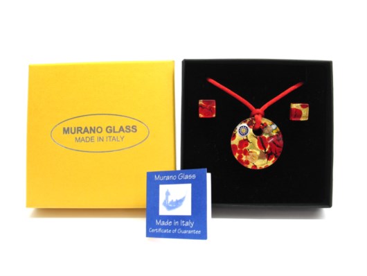 Murano Glass Parure  - Murano Glass Parure - CP01 DIAM. 30 mm CURVO